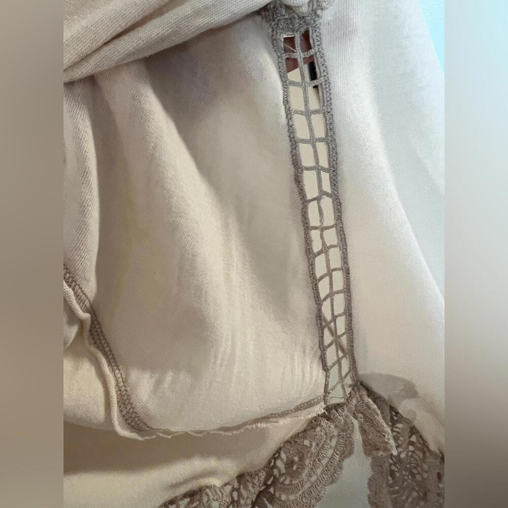 Free People Sparrow Cream Long Sleeve Tunic XS - Picture 8 of 8